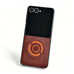 WANLONFENG for Samsung Galaxy Z Flip8 KJB Series Magnetic Case Tech Fabric Texture PC + TPU Phone Protective Cover