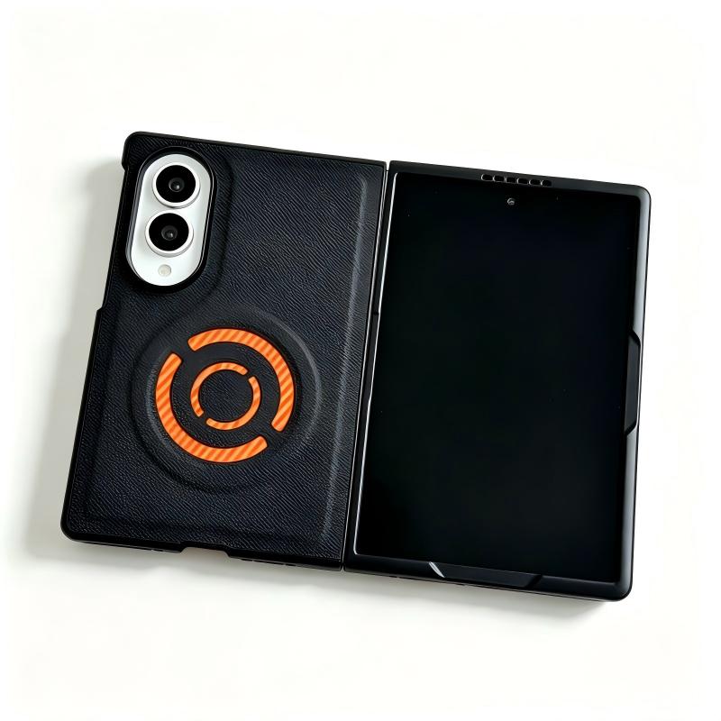 WANLONFENG til Samsung Galaxy Z Fold8 KJB Series magnetisk etui med teknisk stoftekstur i PC + TPU, beskyttende telefoncover