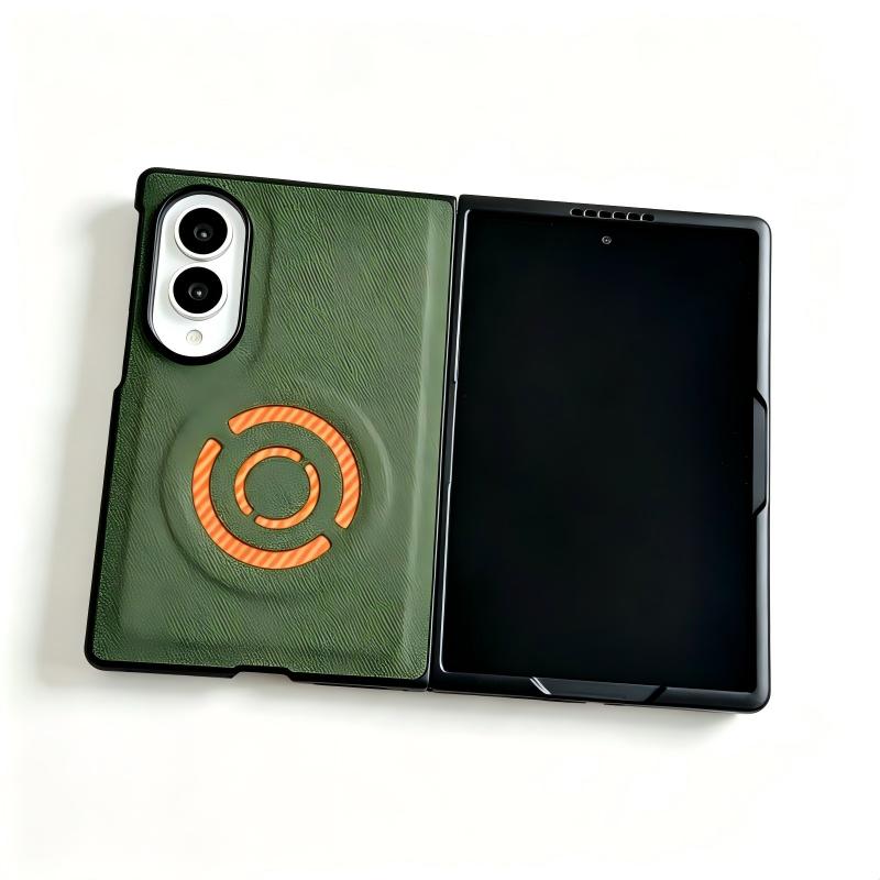 WANLONFENG til Samsung Galaxy Z Fold8 KJB Series magnetisk etui med teknisk stoftekstur i PC + TPU, beskyttende telefoncover