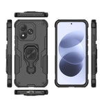 For Xiaomi Redmi Note 17 4G (Global) / Note 17 5G (Global) / Note 17 (India / China) 5G Case Rotatable Ring Kickstand PC + TPU Shockproof Phone Cover