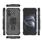 For Xiaomi Redmi Note 17 Pro 5G Case Rotatable Ring Kickstand PC + TPU Shockproof Phone Cover