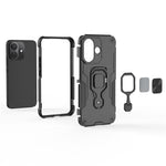 For Xiaomi Redmi Note 17 Pro 5G Case Rotatable Ring Kickstand PC + TPU Shockproof Phone Cover