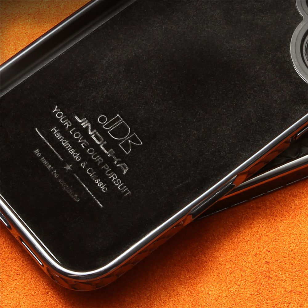 JINDUKA D51 til iPhone 17-cover Slangeskindstekstur PU-læder + PC + TPU Telefoncover