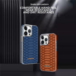 JINDUKA D51 til iPhone 14 Pro Max etui med slangemønster i PU-læder + PC + TPU-telefoncover