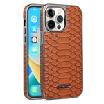 JINDUKA D51 til iPhone 14 Pro Max etui med slangemønster i PU-læder + PC + TPU-telefoncover