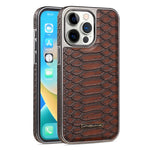 JINDUKA D51 For iPhone 13 Pro Case Snakeskin Texture PU Leather + PC + TPU Phone Cover