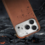 JINDUKA J4 Til iPhone 18 Pro Max / 17 Pro Max Magnetisk Cover Metal Linseramme Læderbelagt TPU + PC Telefoncover