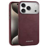 JINDUKA J4 Til iPhone 18 Pro Max / 17 Pro Max Magnetisk Cover Metal Linseramme Læderbelagt TPU + PC Telefoncover
