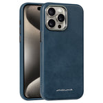 JINDUKA J4 til iPhone 13 Pro Max magnetisk cover metal linse ramme læderbelagt TPU + PC telefoncover