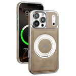 JINDUKA J9 til iPhone 18 Pro Max / 17 Pro Max Magnetisk Cover Roterende Støtteben Elektrobelagt Læderbelagt TPU + PC Cover