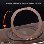 JINDUKA J9 For Samsung Galaxy S25 Ultra Magnetic Case Rotating Kickstand Electroplated Leather Coated TPU + PC Cover