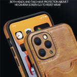 JINDUKA K12 til iPhone 16 Pro Max cover Kortlomme Støttefod PU læder telefon bagcover