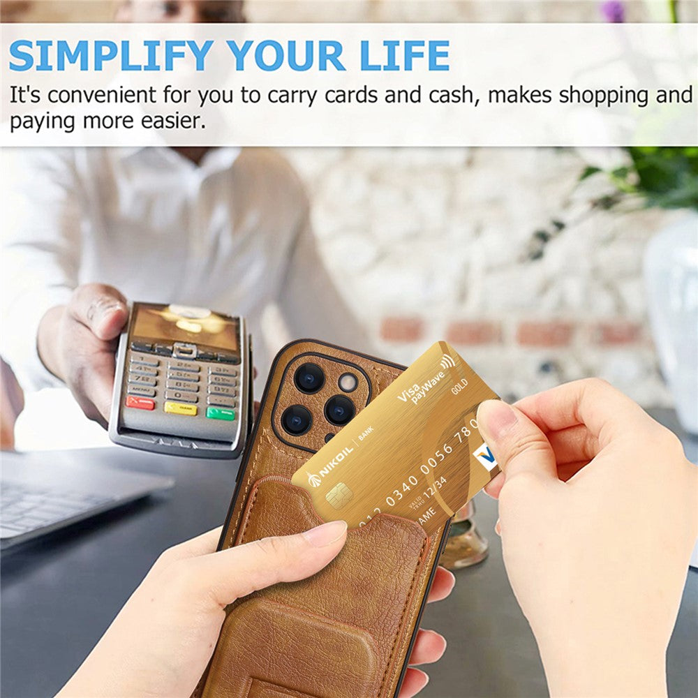 JINDUKA K12 for iPhone 14 Pro Max Case Card Slot Kickstand PU Leather Phone Back Cover