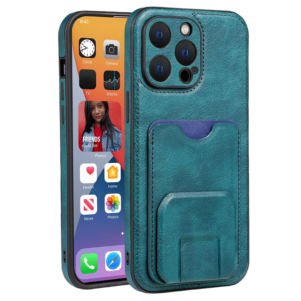 JINDUKA K12 for iPhone 13 Pro Max Case Card Slot Kickstand PU Leather Phone Back Cover