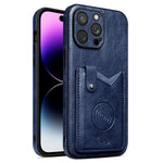 JINDUKA K15 til iPhone 13 Pro etui PU læder kortlomme støttefod anti-fald telefoncover