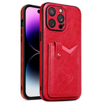 JINDUKA K15 til iPhone 13 Pro etui PU læder kortlomme støttefod anti-fald telefoncover
