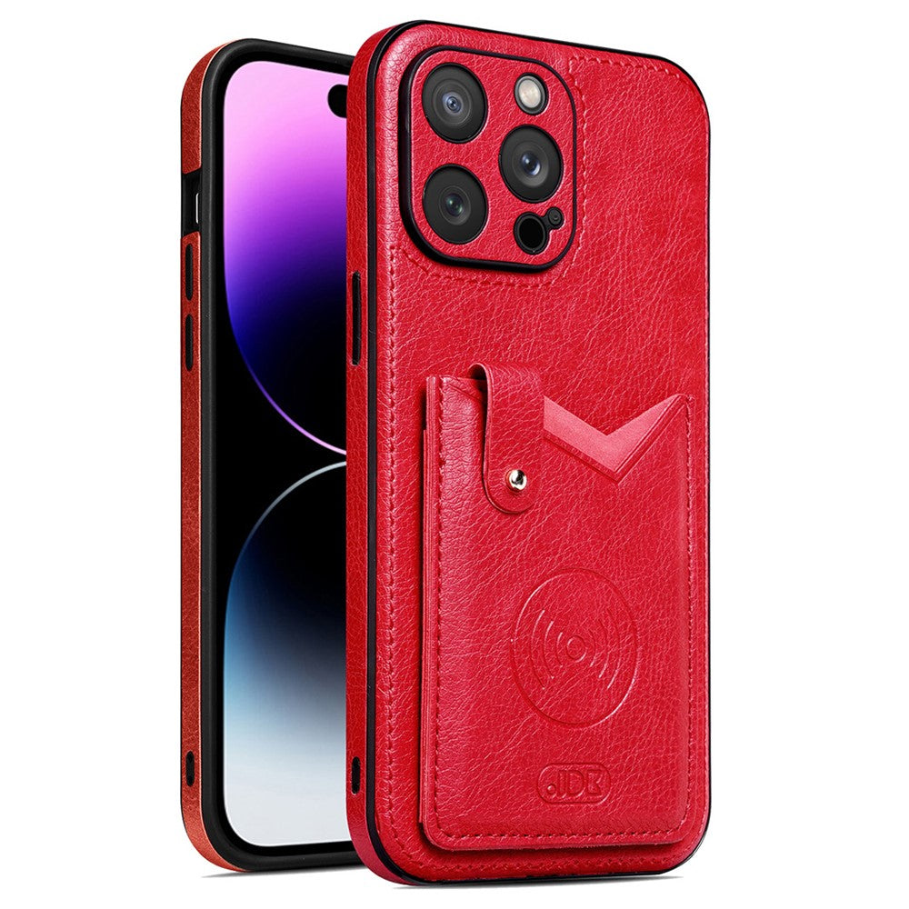 JINDUKA K15 til iPhone 13 Pro etui PU læder kortlomme støttefod anti-fald telefoncover