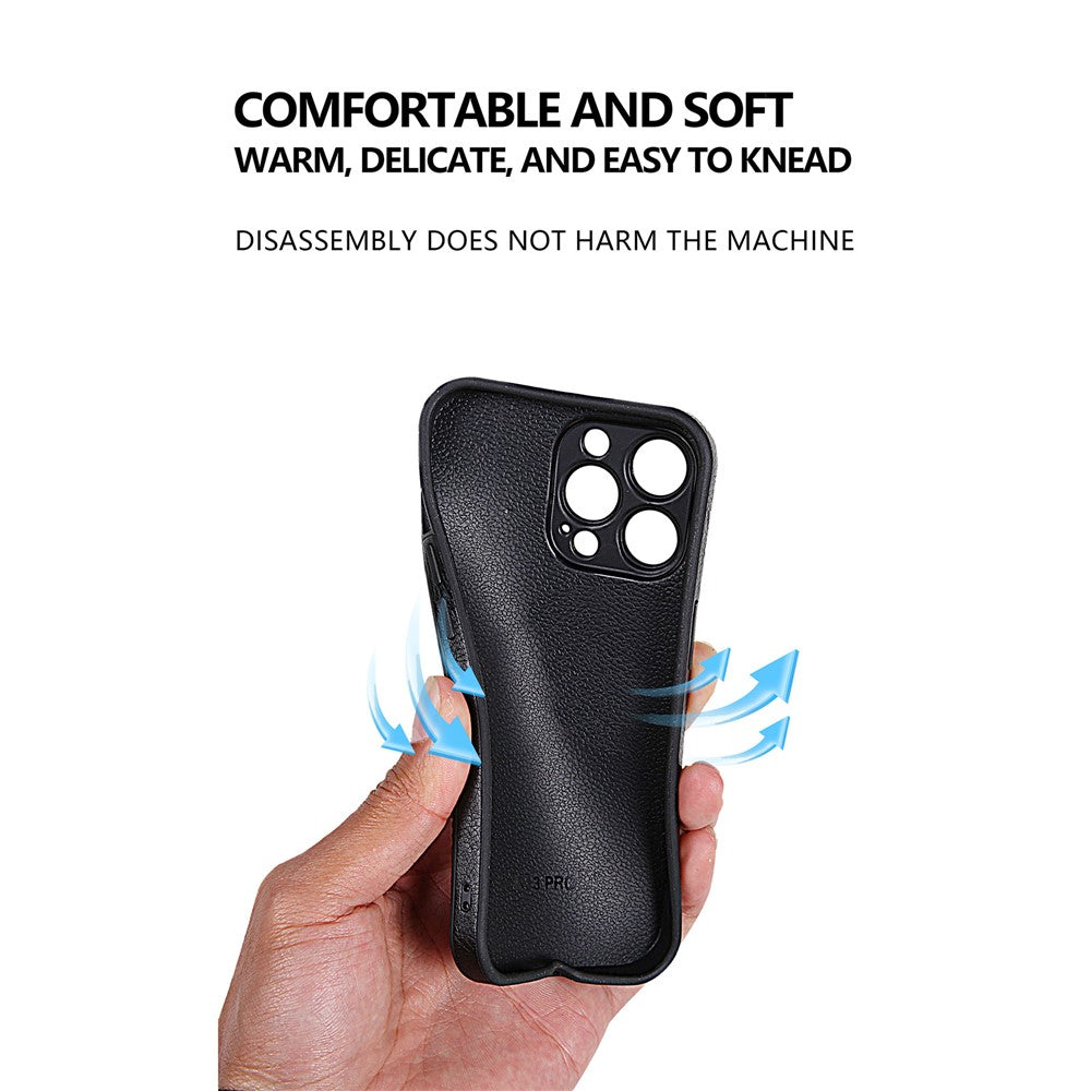 JINDUKA K15 for iPhone 15 Pro Max Case PU Leather Card Slot Kickstand Anti Drop Phone Cover