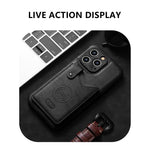 JINDUKA K15 for iPhone 15 Pro Max Case PU Leather Card Slot Kickstand Anti Drop Phone Cover