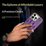 RMBMAX M2 for iPhone 13 Pro Max Case Crocodile Pattern Genuine Cow Leather Shock-Absorbent Phone Back Cover