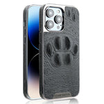RMBMAX M2 for iPhone 13 Pro Case Crocodile Pattern Genuine Cow Leather Shock-Absorbent Phone Back Cover