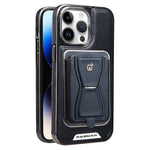 RIMBMAX P95 til iPhone 15 Pro Max Magnetisk Cover Kortetui Kickstand Læder + PC + TPU Telefoncover