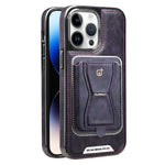 RIMBMAX P95 til iPhone 15 Pro Max Magnetisk Cover Kortetui Kickstand Læder + PC + TPU Telefoncover