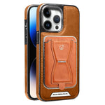 RIMBMAX P95 for iPhone 14 Pro Max Magnetic Case Card Holder Kickstand Leather + PC + TPU Phone Cover