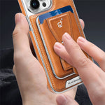 RIMBMAX P95 for iPhone 14 Pro Max Magnetic Case Card Holder Kickstand Leather + PC + TPU Phone Cover
