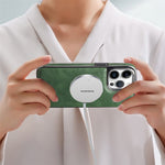 RIMBMAX P95 for iPhone 14 Pro Max Magnetic Case Card Holder Kickstand Leather + PC + TPU Phone Cover