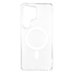 Samsung Galaxy S25 Ultra magnetisk TPU + akryl-mobilcover med ultratynd skærmbeskyttelse til fingeraftrykslåsning + gennemsigtig linsefilm
