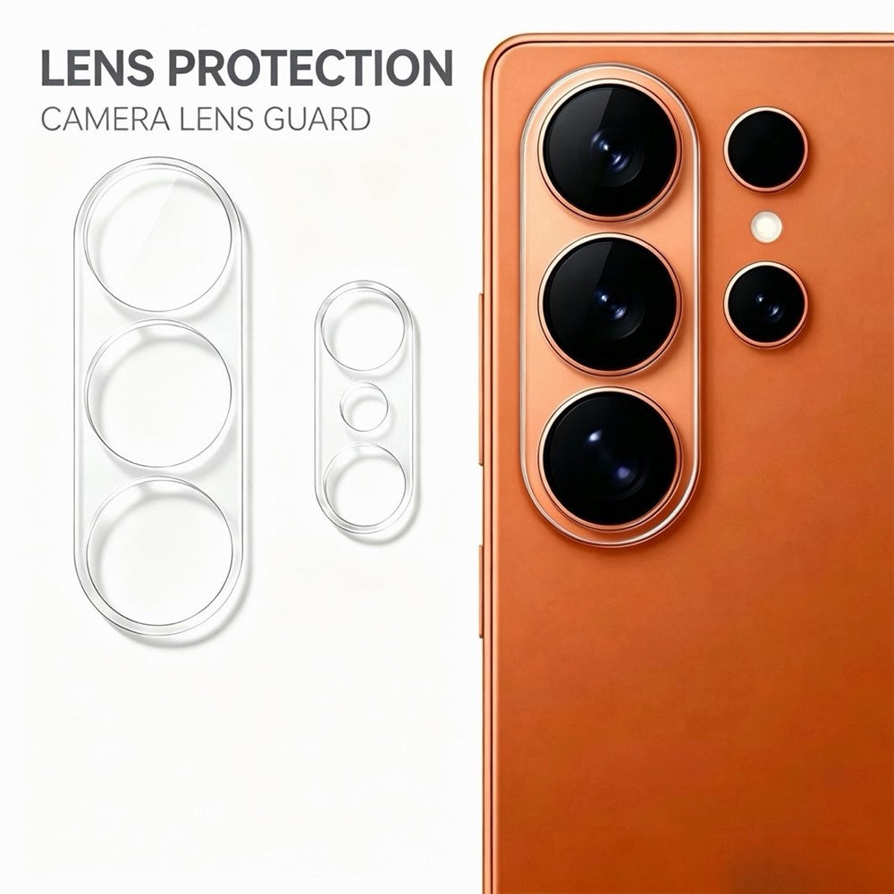 Samsung Galaxy S25 Ultra magnetisk TPU + akryl-mobilcover med ultratynd skærmbeskyttelse til fingeraftrykslåsning + gennemsigtig linsefilm