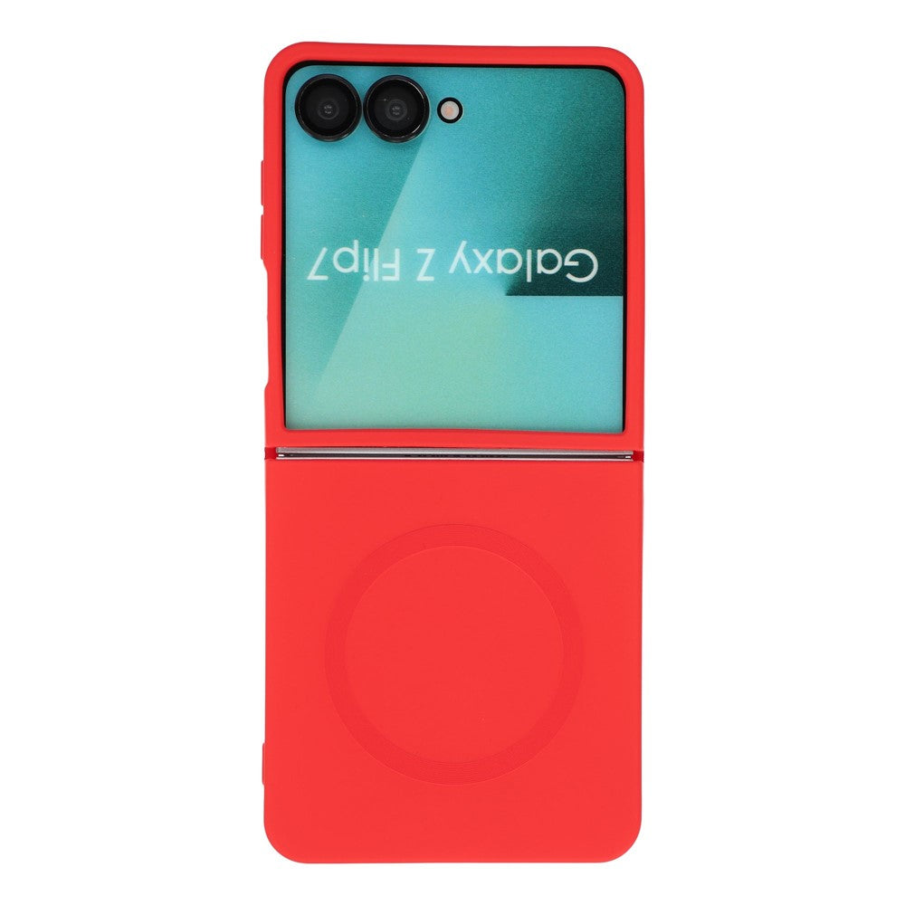 Til Samsung Galaxy Z Flip7 5G Magnetisk Etui Stødsikkert TPU Telefoncover