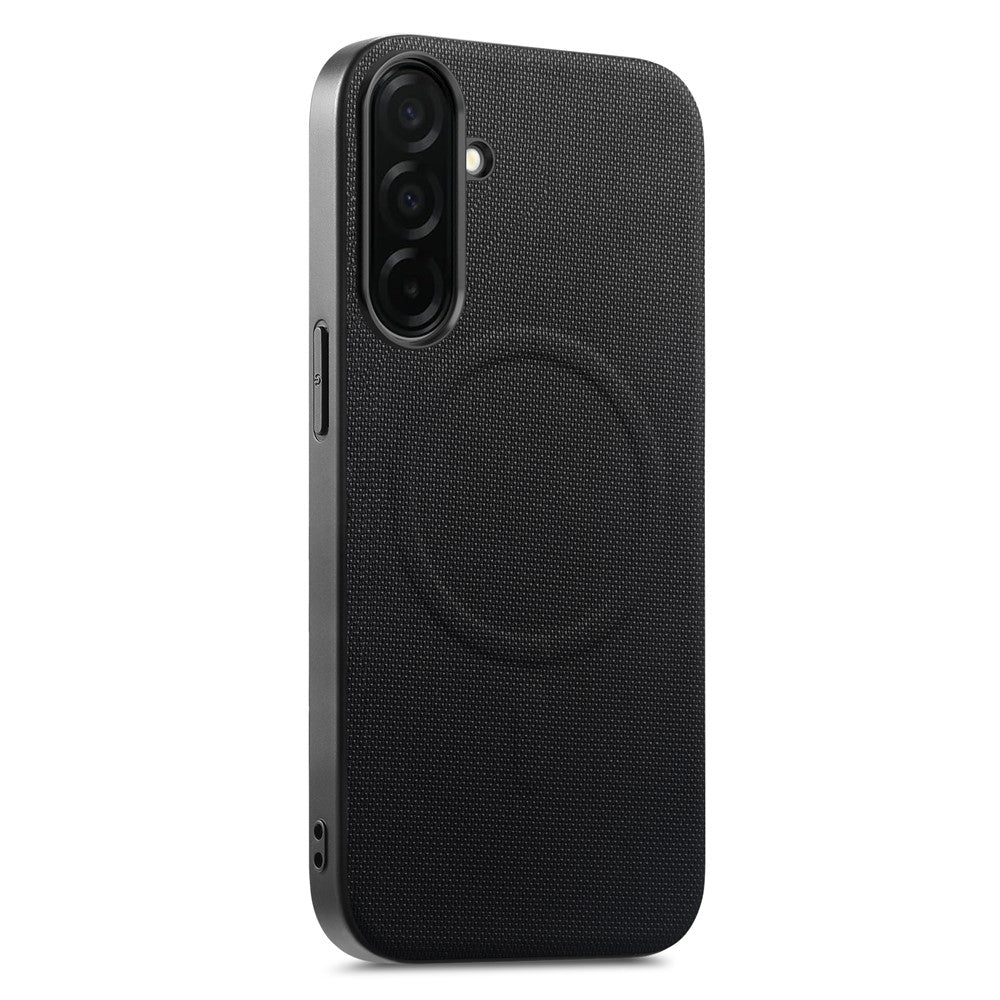 Til Samsung Galaxy A55 5G Magnetisk Cover Fint Gitter Tekstur Læder + PC + TPU Telefoncover