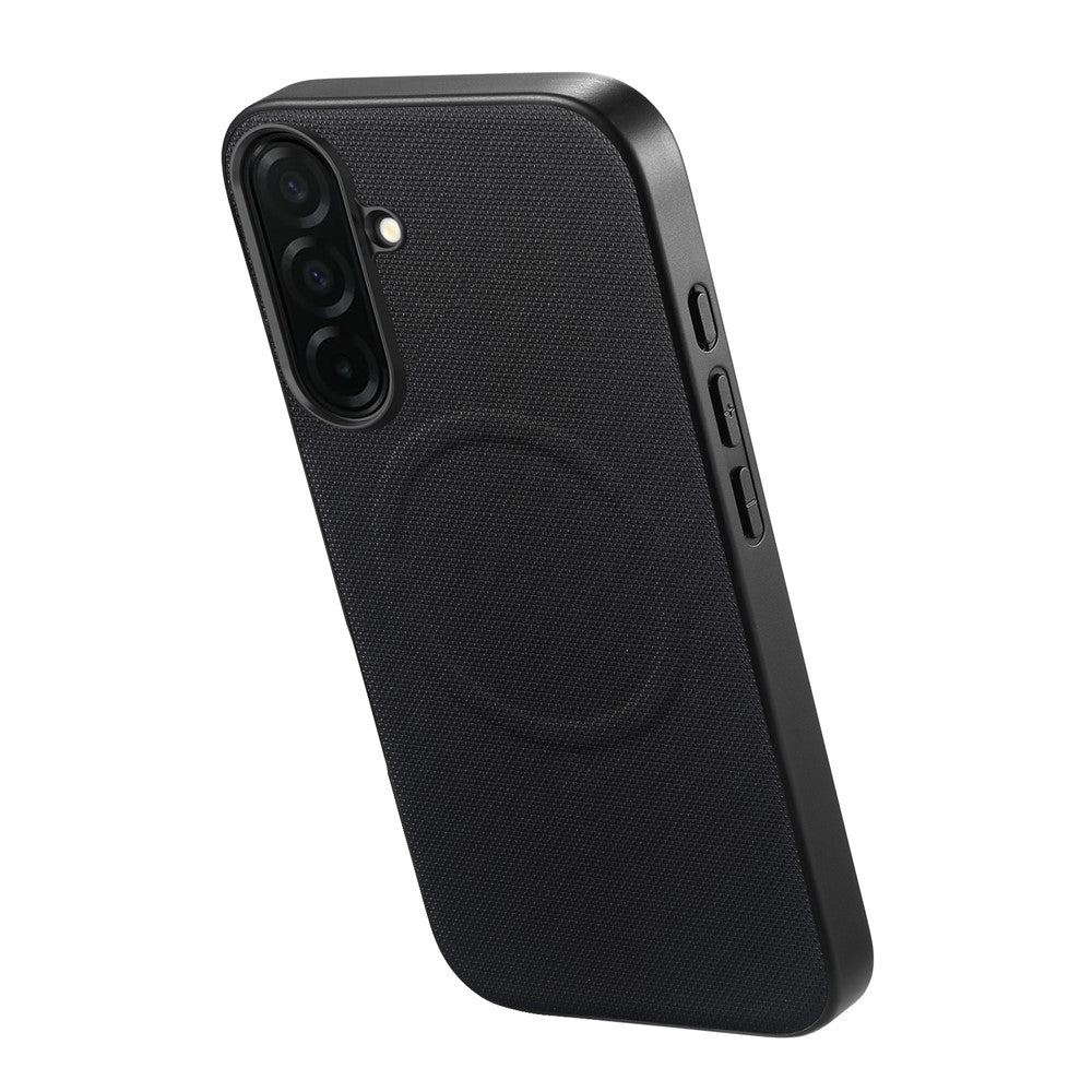 Til Samsung Galaxy A55 5G Magnetisk Cover Fint Gitter Tekstur Læder + PC + TPU Telefoncover