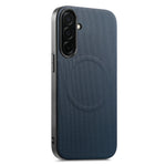 Til Samsung Galaxy A55 5G Magnetisk Cover Fint Gitter Tekstur Læder + PC + TPU Telefoncover