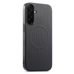Til Samsung Galaxy A55 5G Magnetisk Cover Fint Gitter Tekstur Læder + PC + TPU Telefoncover