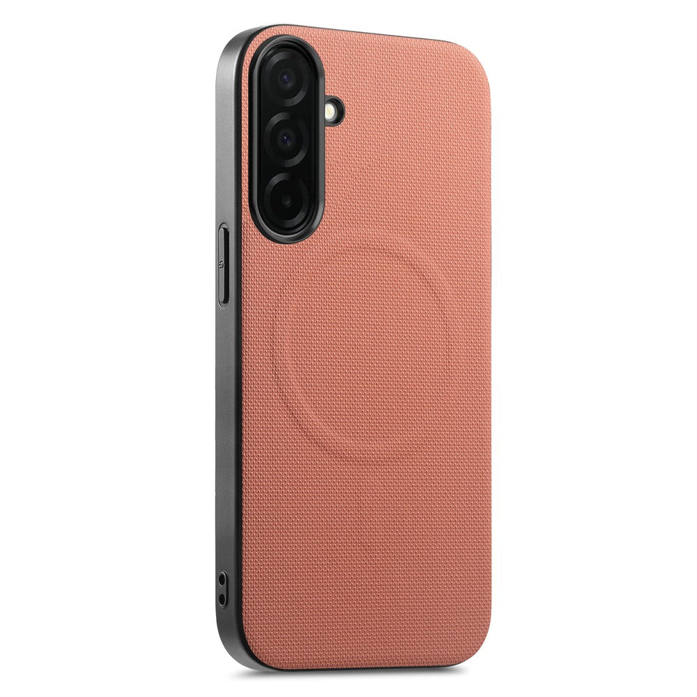 Til Samsung Galaxy A55 5G Magnetisk Cover Fint Gitter Tekstur Læder + PC + TPU Telefoncover