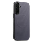 Til Samsung Galaxy A55 5G Magnetisk Cover Fint Gitter Tekstur Læder + PC + TPU Telefoncover