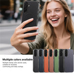 For Samsung Galaxy A27 5G Magnetic Case Fine Grid Texture Leather + PC + TPU Phone Cover