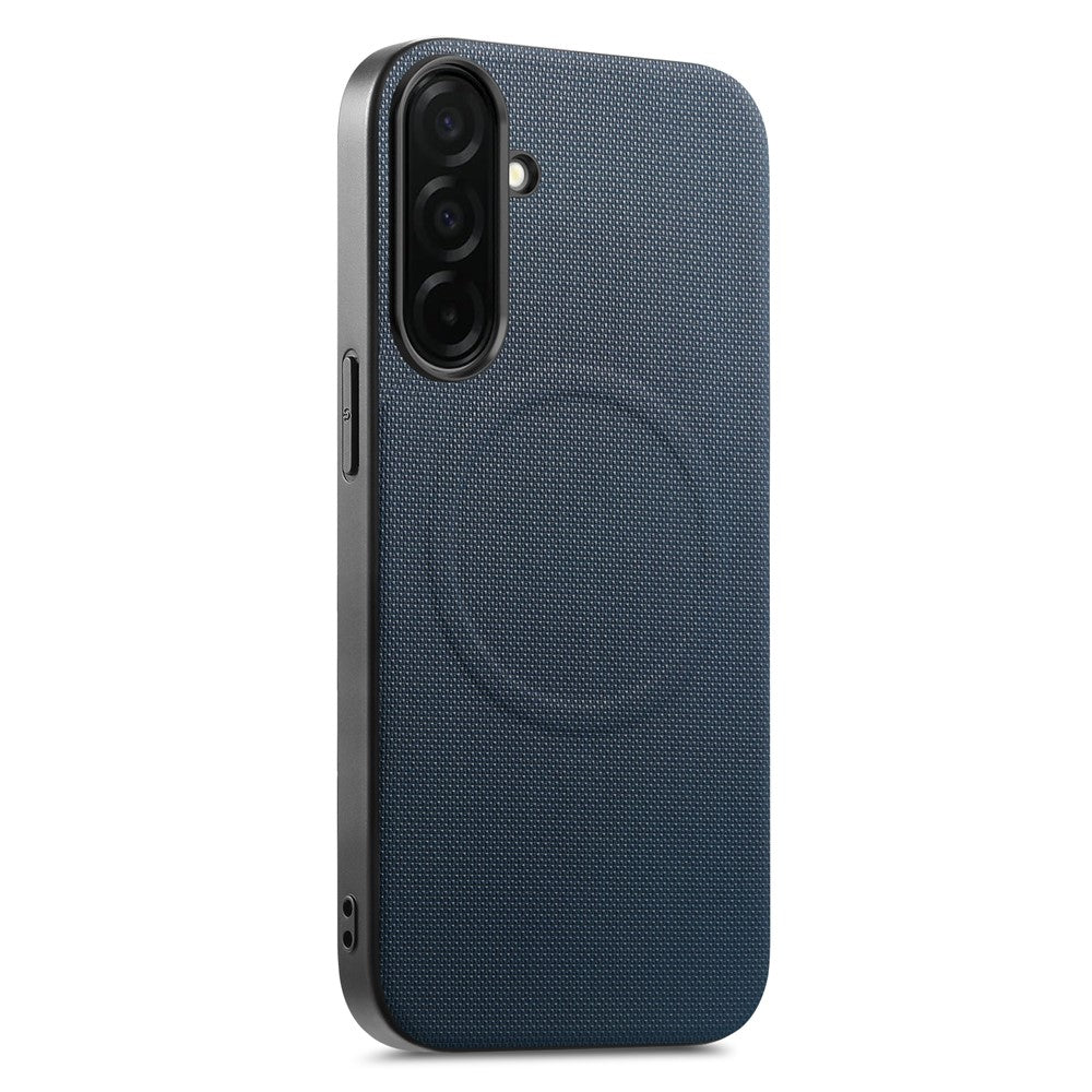 For Samsung Galaxy A27 5G Magnetic Case Fine Grid Texture Leather + PC + TPU Phone Cover
