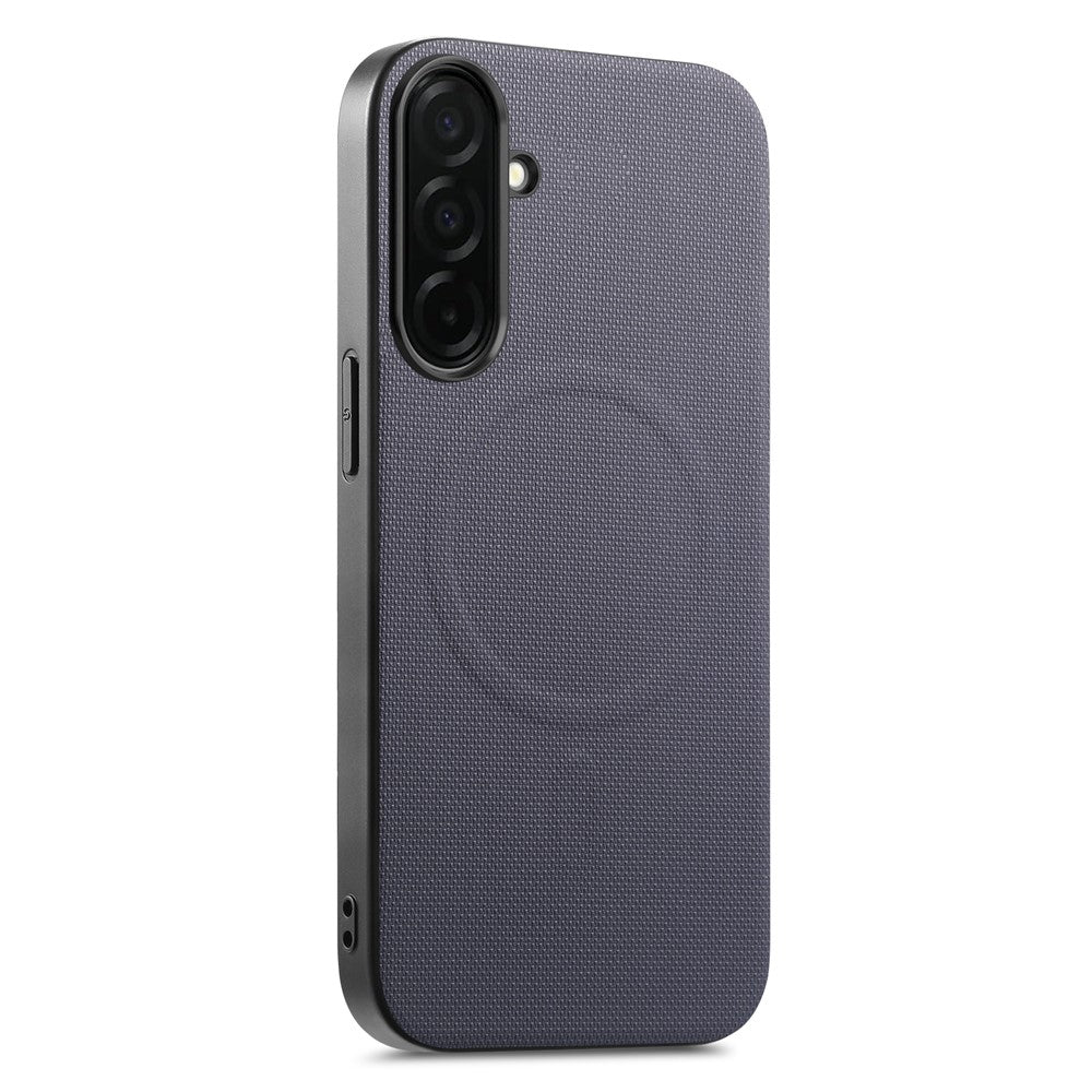 For Samsung Galaxy A27 5G Magnetic Case Fine Grid Texture Leather + PC + TPU Phone Cover