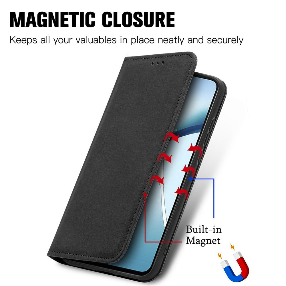 For Xiaomi 17 Leather Case with Tempered Glass Flim Card Holder Magnetic Closing Phone Cover