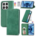 For Xiaomi 17 Leather Case with Tempered Glass Flim Card Holder Magnetic Closing Phone Cover