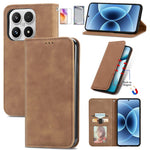 For Xiaomi 17 Leather Case with Tempered Glass Flim Card Holder Magnetic Closing Phone Cover