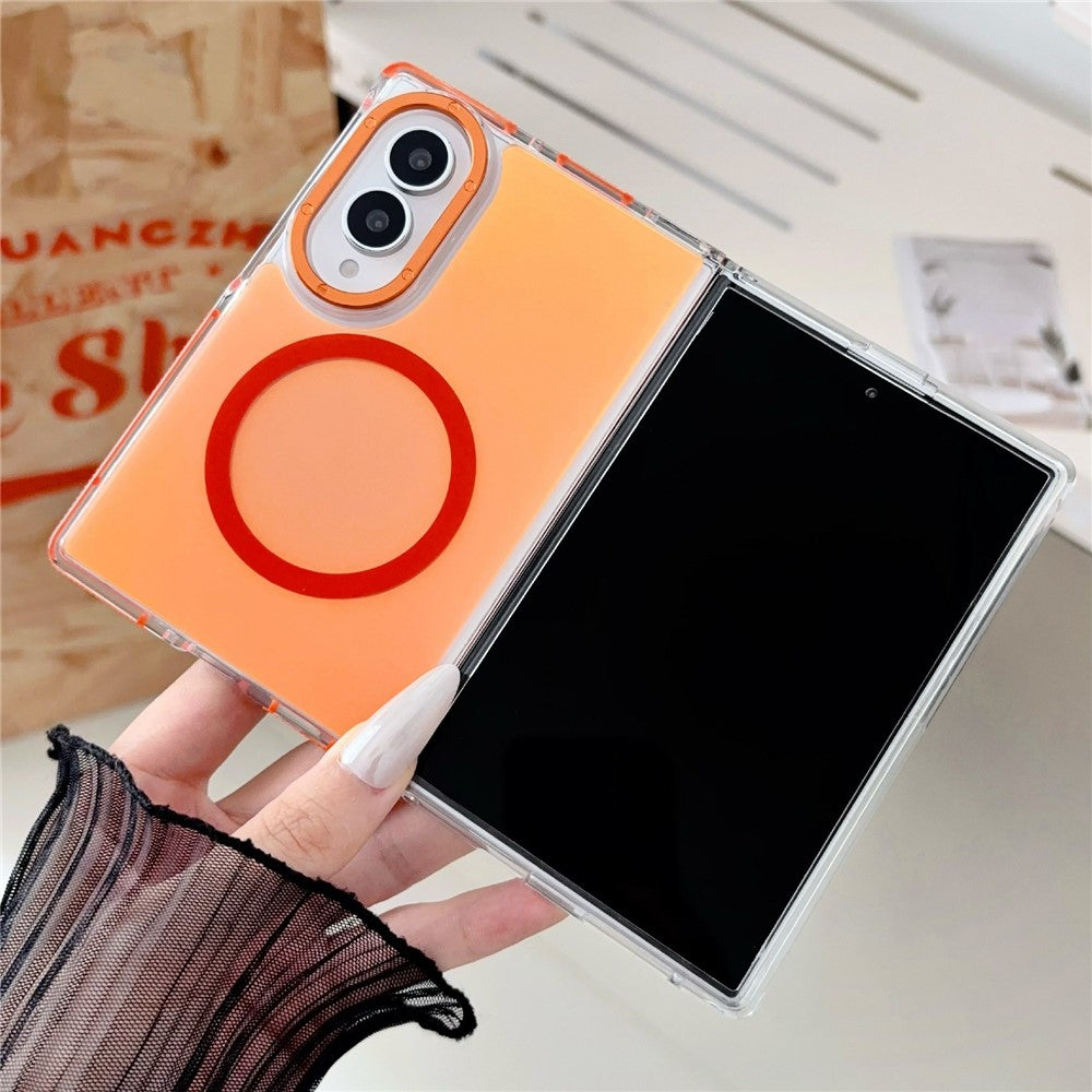 For Samsung Galaxy Z Fold8 Magnetic Case Cute Fluorescent Design TPU Acrylic Phone Back Cover