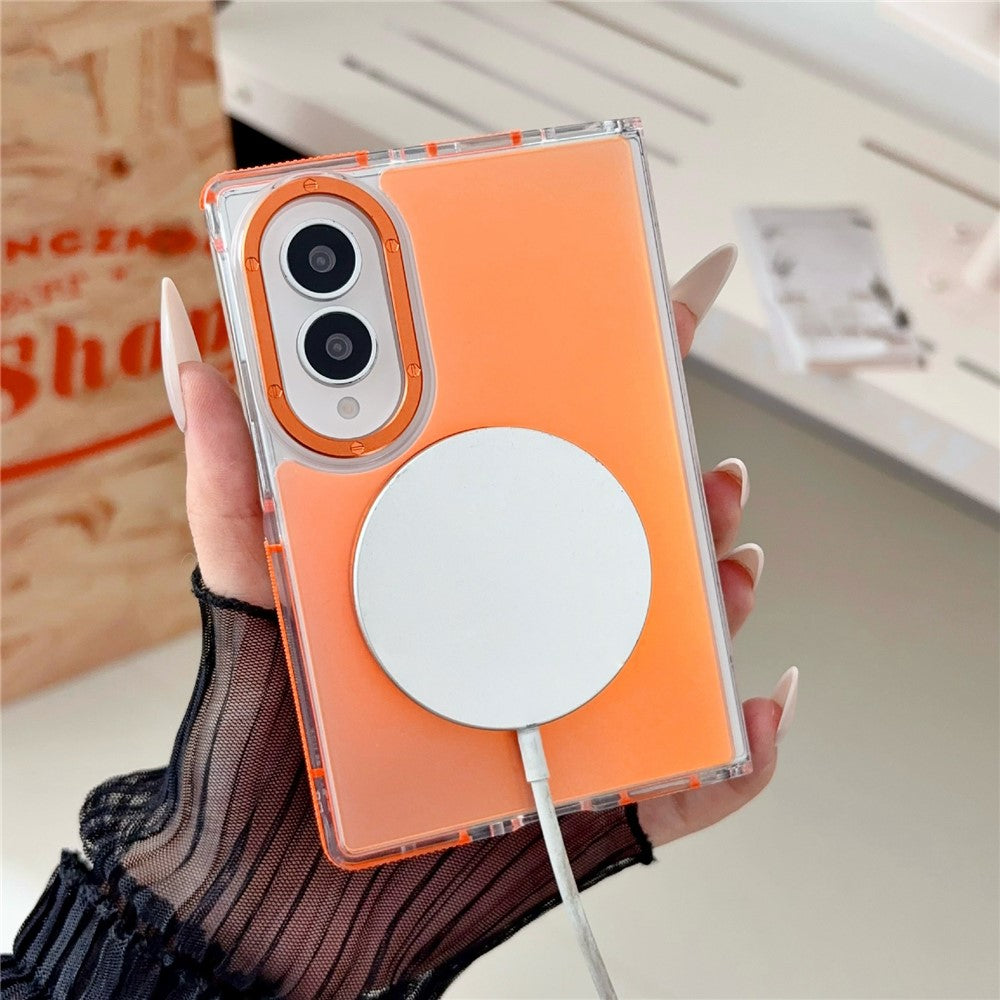 For Samsung Galaxy Z Fold8 Magnetic Case Cute Fluorescent Design TPU Acrylic Phone Back Cover
