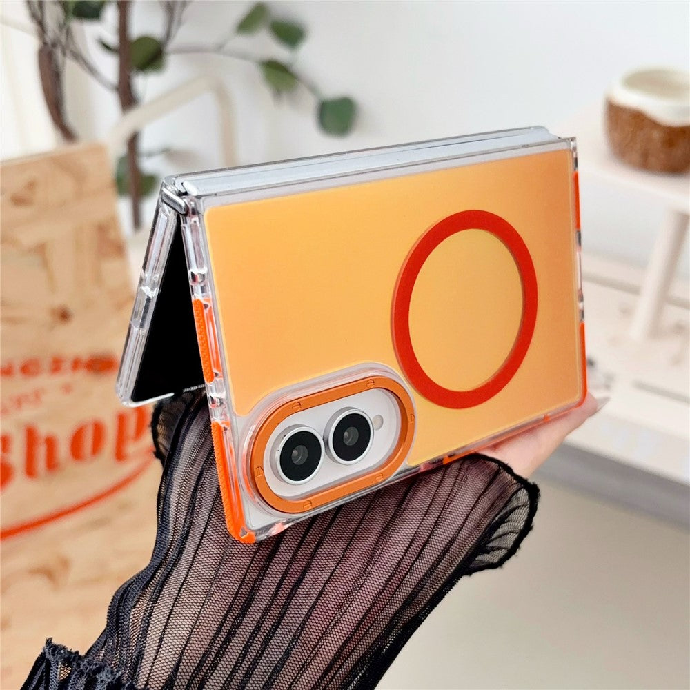 For Samsung Galaxy Z Fold8 Magnetic Case Cute Fluorescent Design TPU Acrylic Phone Back Cover