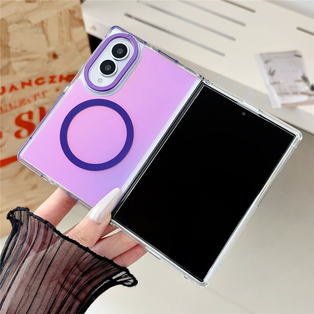 For Samsung Galaxy Z Fold8 Magnetic Case Cute Fluorescent Design TPU Acrylic Phone Back Cover