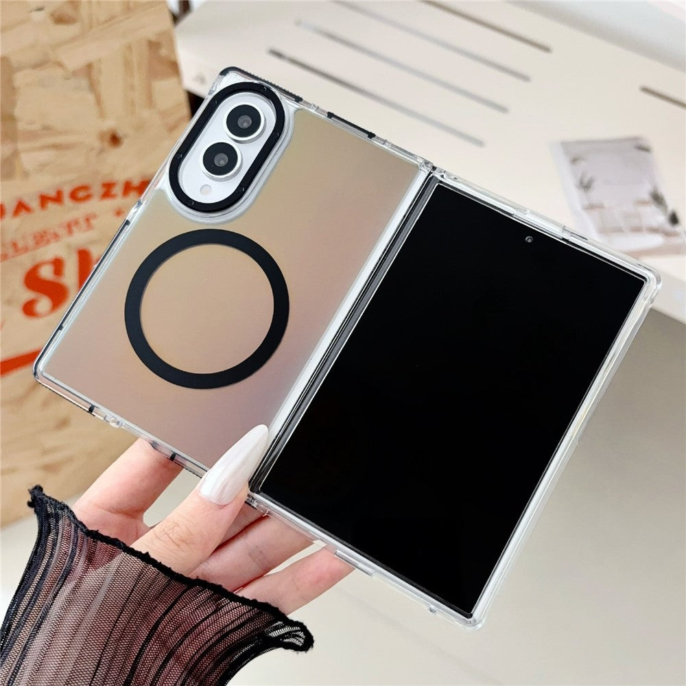 For Samsung Galaxy Z Fold8 Magnetic Case Cute Fluorescent Design TPU Acrylic Phone Back Cover
